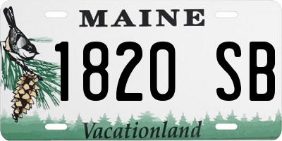 ME license plate 1820SB