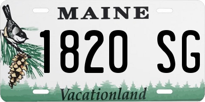 ME license plate 1820SG