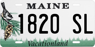 ME license plate 1820SL