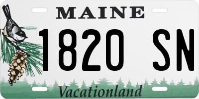 ME license plate 1820SN
