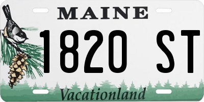 ME license plate 1820ST