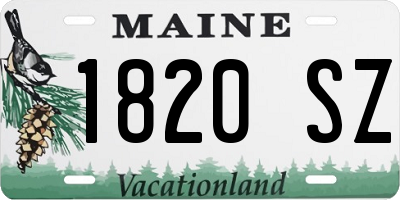 ME license plate 1820SZ