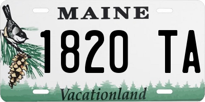 ME license plate 1820TA
