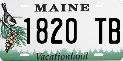 ME license plate 1820TB
