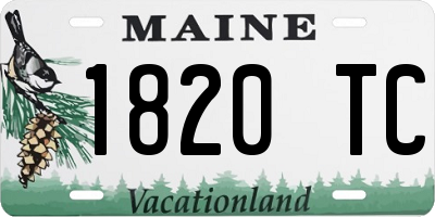 ME license plate 1820TC