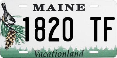 ME license plate 1820TF