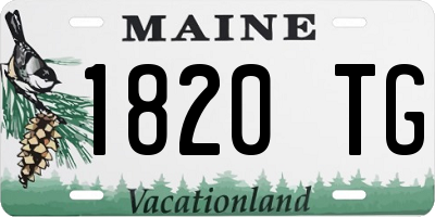 ME license plate 1820TG