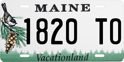 ME license plate 1820TO