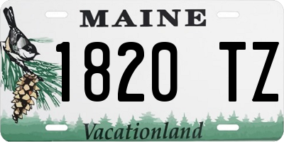 ME license plate 1820TZ