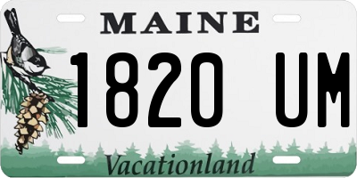 ME license plate 1820UM