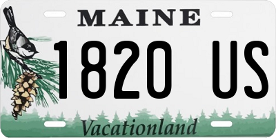 ME license plate 1820US