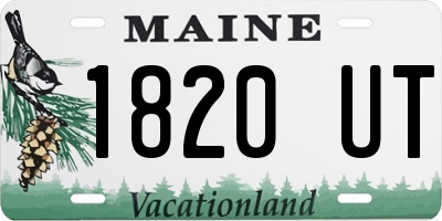 ME license plate 1820UT