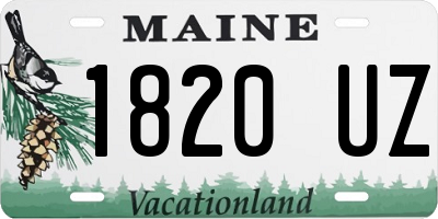 ME license plate 1820UZ