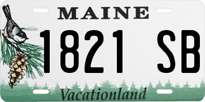 ME license plate 1821SB