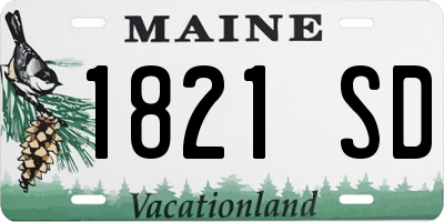 ME license plate 1821SD