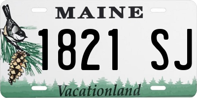 ME license plate 1821SJ