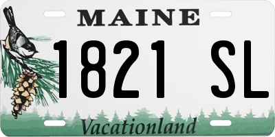 ME license plate 1821SL