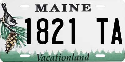 ME license plate 1821TA