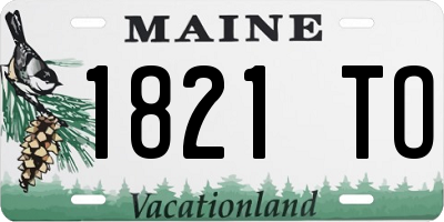 ME license plate 1821TO