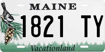 ME license plate 1821TY