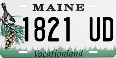 ME license plate 1821UD