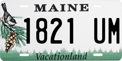 ME license plate 1821UM