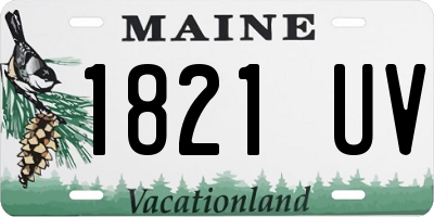 ME license plate 1821UV