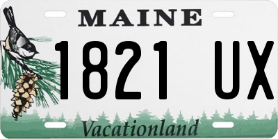 ME license plate 1821UX
