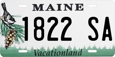ME license plate 1822SA