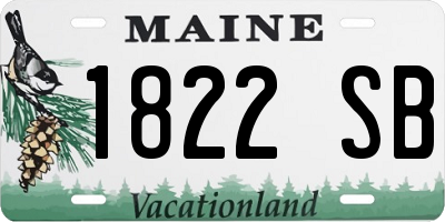 ME license plate 1822SB