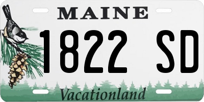 ME license plate 1822SD