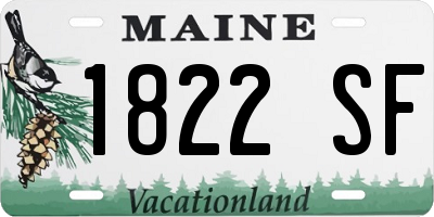 ME license plate 1822SF