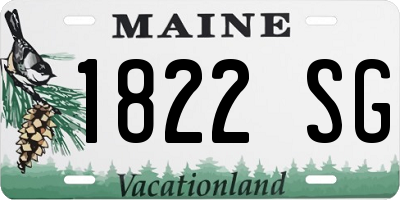 ME license plate 1822SG