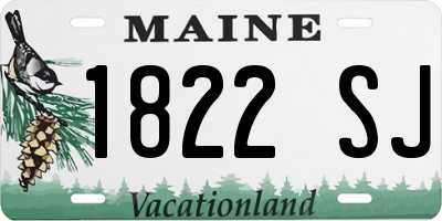 ME license plate 1822SJ