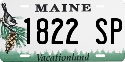 ME license plate 1822SP