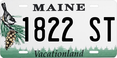 ME license plate 1822ST