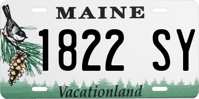 ME license plate 1822SY