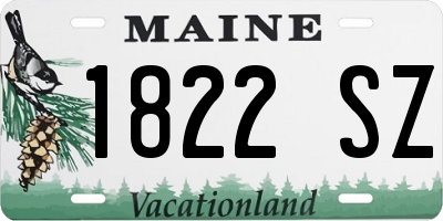 ME license plate 1822SZ