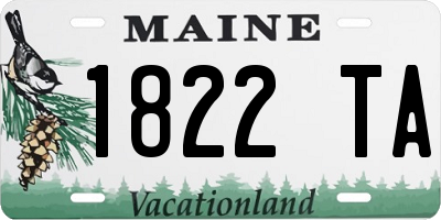 ME license plate 1822TA