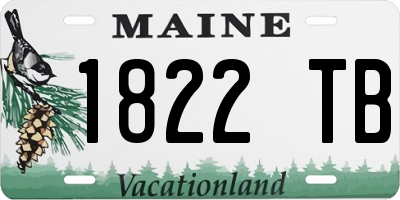 ME license plate 1822TB