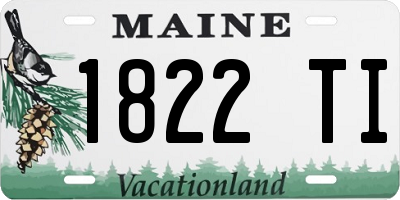 ME license plate 1822TI