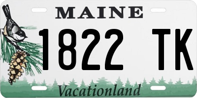 ME license plate 1822TK