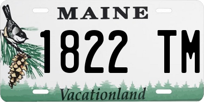 ME license plate 1822TM