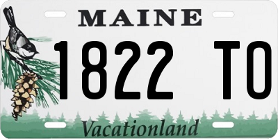 ME license plate 1822TO