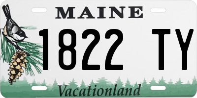 ME license plate 1822TY