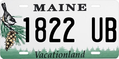 ME license plate 1822UB