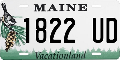 ME license plate 1822UD