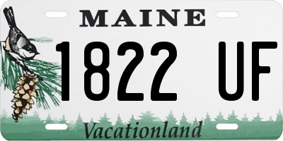 ME license plate 1822UF