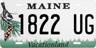 ME license plate 1822UG