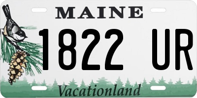 ME license plate 1822UR